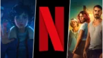 Capa da Netflix destacando Rabo de Peixe, Stranger Things e WrestleMania em abril de 2026
