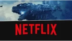 Catálogo da Netflix no Japão destacando a chegada de filmes da franquia Godzilla.