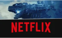 Catálogo da Netflix no Japão destacando a chegada de filmes da franquia Godzilla.