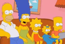 Imagem ilustrativa da série Os Simpsons com referência à abertura e ao sofá