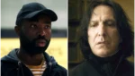 Paapa Essiedu posa para foto durante o anúncio oficial de sua escalação como Severus Snape na série Harry Potter da HBO Max, ao lado de Alan Rickman.