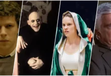 Cena com imagens de quatro filmes disponíveis na Paramount+: A Rede Social, A Família Addams 2, Menina de Ouro e Avião!