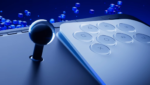 PlayStation FlexStrike exibido pela Sony durante anúncio de lançamento do novo fight stick para PS5.