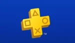 Logo do PlayStation Plus exibido em tela com interface do console PS5.