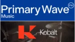 Primary Wave exibe logotipo da empresa acima e logotipo da Kobalt abaixo, destacando aquisição e integração de catálogo musical independente.