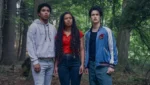 (Da esquerda para a direita): Chance Perdomo, Jaz Sinclair e Derek Luh na 1ª temporada de 'Gen V'.