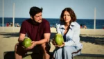 Letícia Augustin e Bruno Gissoni em bastidores de Sexo e Destino, filme baseado em obra de Chico Xavier