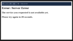 Página fora do ar do site da IstoÉ em tela de navegador com erro de carregamento.