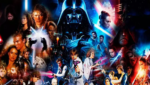 Logotipo da Lucasfilm associado à franquia Star Wars em material promocional da saga