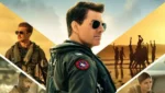 Tom Cruise como o piloto Pete Maverick Mitchell em cena de Top Gun